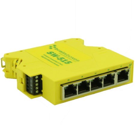 SW-515 Compact Industrial 5 Port Gigabit Ethernet Switch DIN Rail Mountable - Image 2