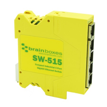 SW-515 Compact Industrial 5 Port Gigabit Ethernet Switch DIN Rail Mountable